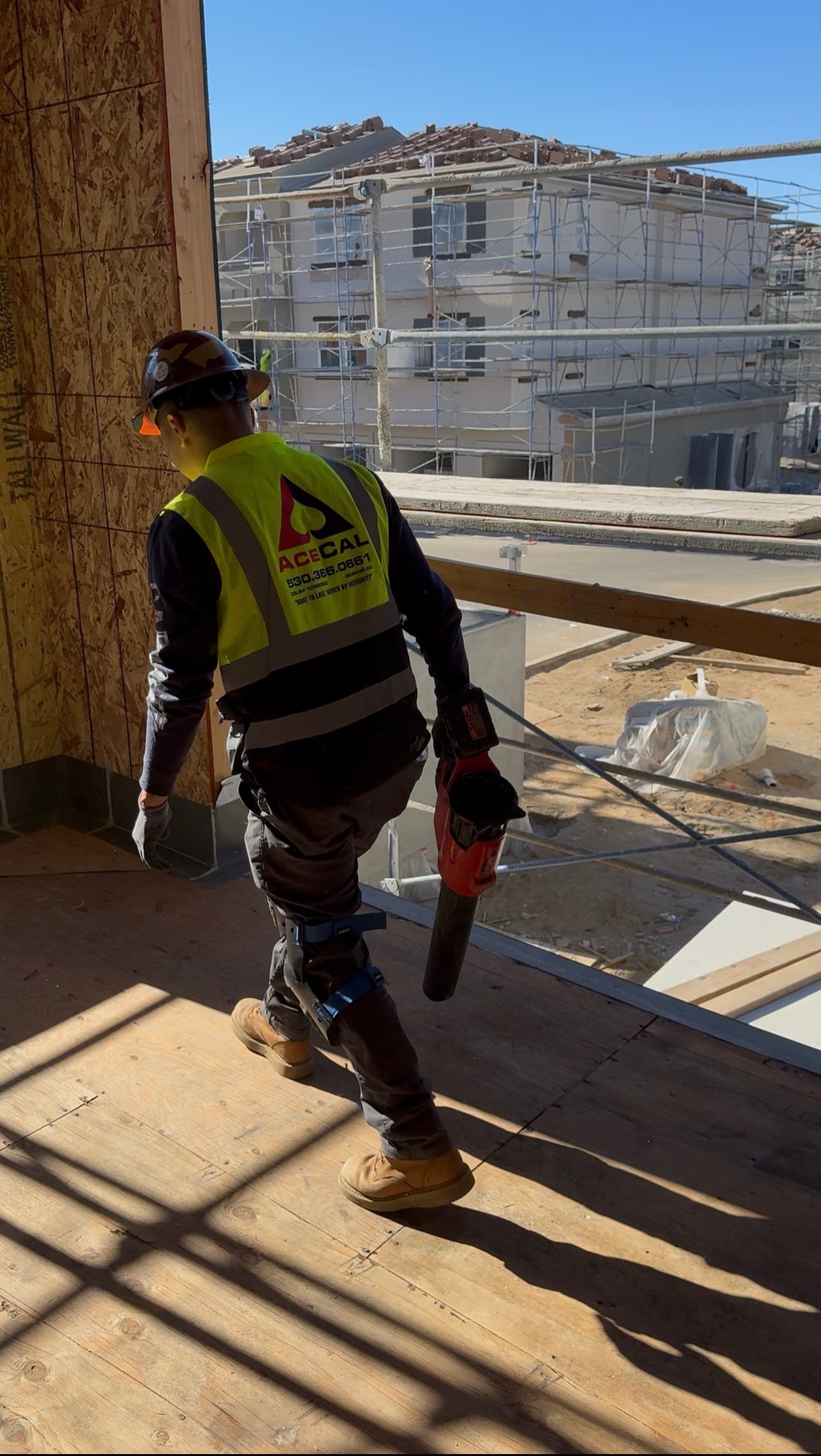Acecal team member on a job site